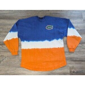 Vtg Florida Gators Medium Double Sided Tie Dye Long Sleeve Spirit Jersey USA